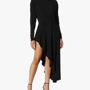 Norma Kamali Black Asymmetrical Dress but all in one black dress size small